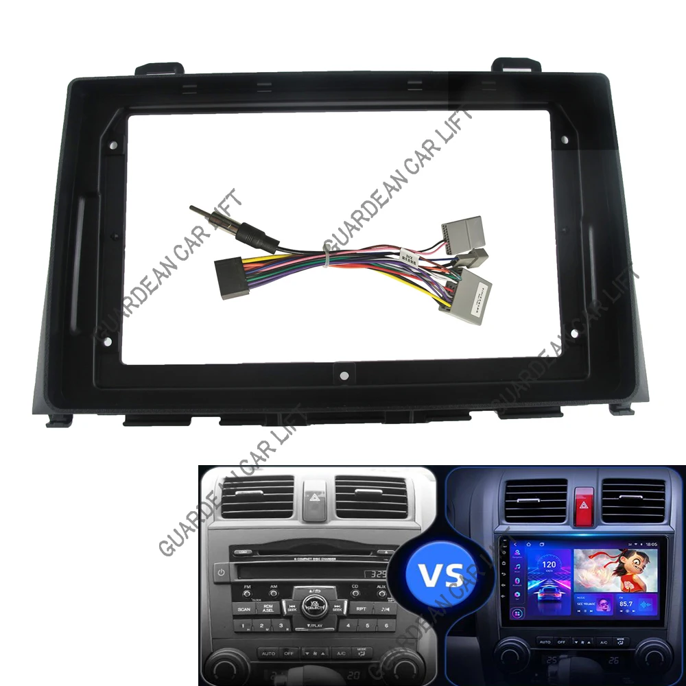 

9-дюймовая рамка для автомобильной магнитолы Android, 2 DIN, панель приборной панели для HONDA CRV 2008-2011