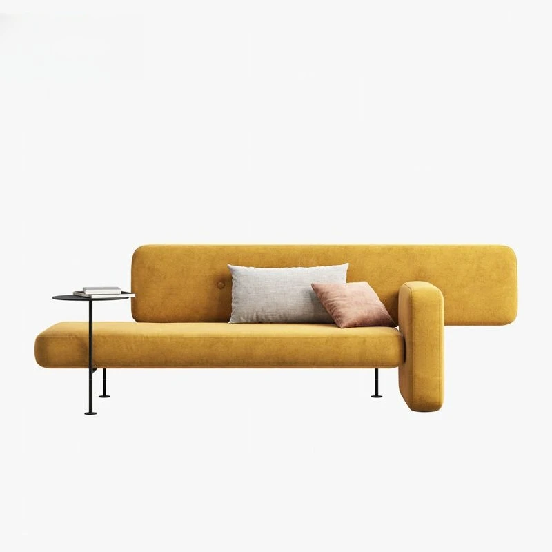 fabric sofa, couch iron work area to negotiate rest balcony special-shaped shoe change stool cotton and linen concubine chair