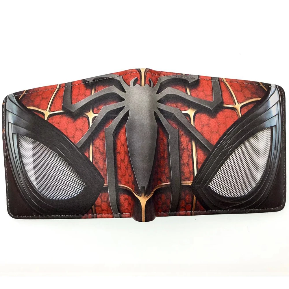 محفظة قصيرة بنمط رائع من سلسلة الرجل العنكبوت الخارق للمراهقين، حامل بطاقة محفظة بسيط، خيارات متعددة الأنماط في المخزون