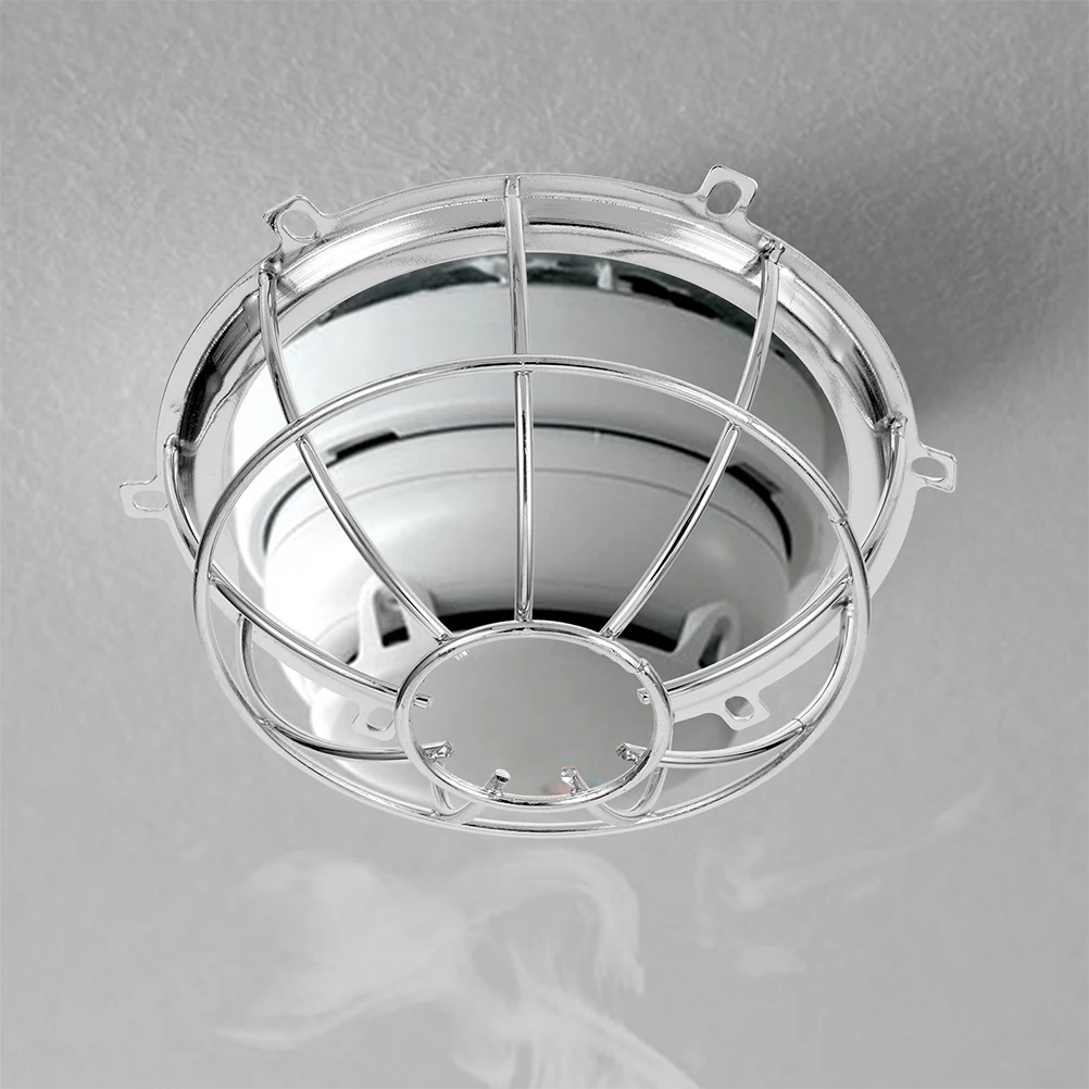 

2pcs Fire Sprinkler Head Cover Smoke Wire Guard Iron Dustproof Easy Installation Compatible Sensing Range Stylish
