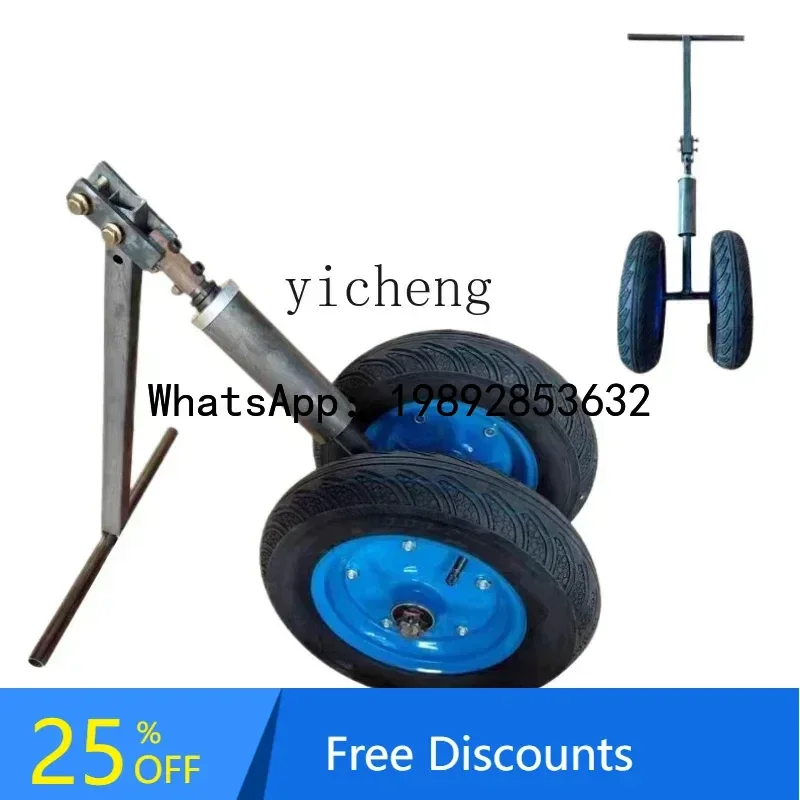 A3 electric trolley two-wheel front steering assembly flatbed car front direction wheel upside down donkey accessories