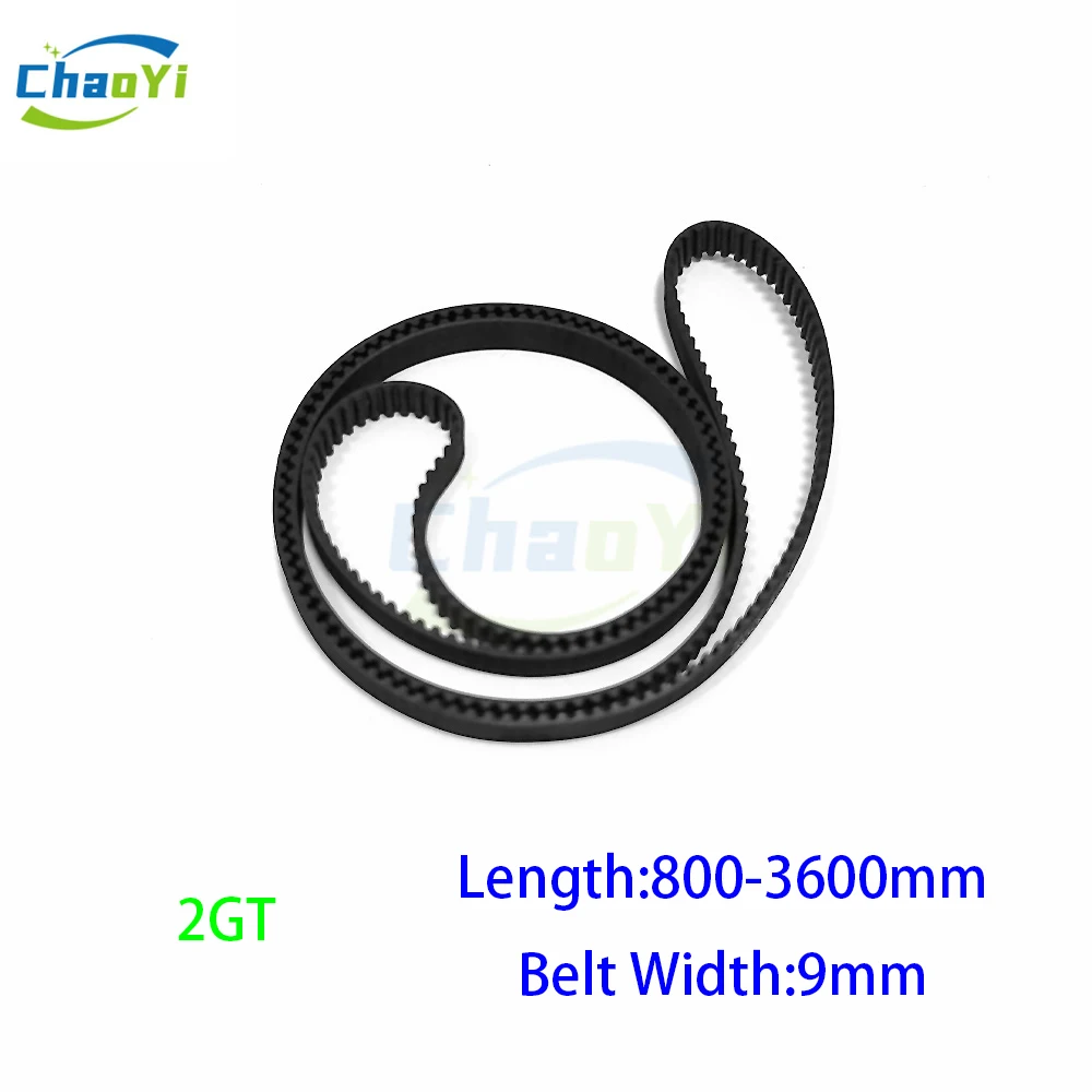 GT2 Closed Loop Rubber Timing Belt Pitch Length 800 3000 3230 3600mm Width 9mm 800-gt2 3000-gt2 3230-gt2 3600-gt2