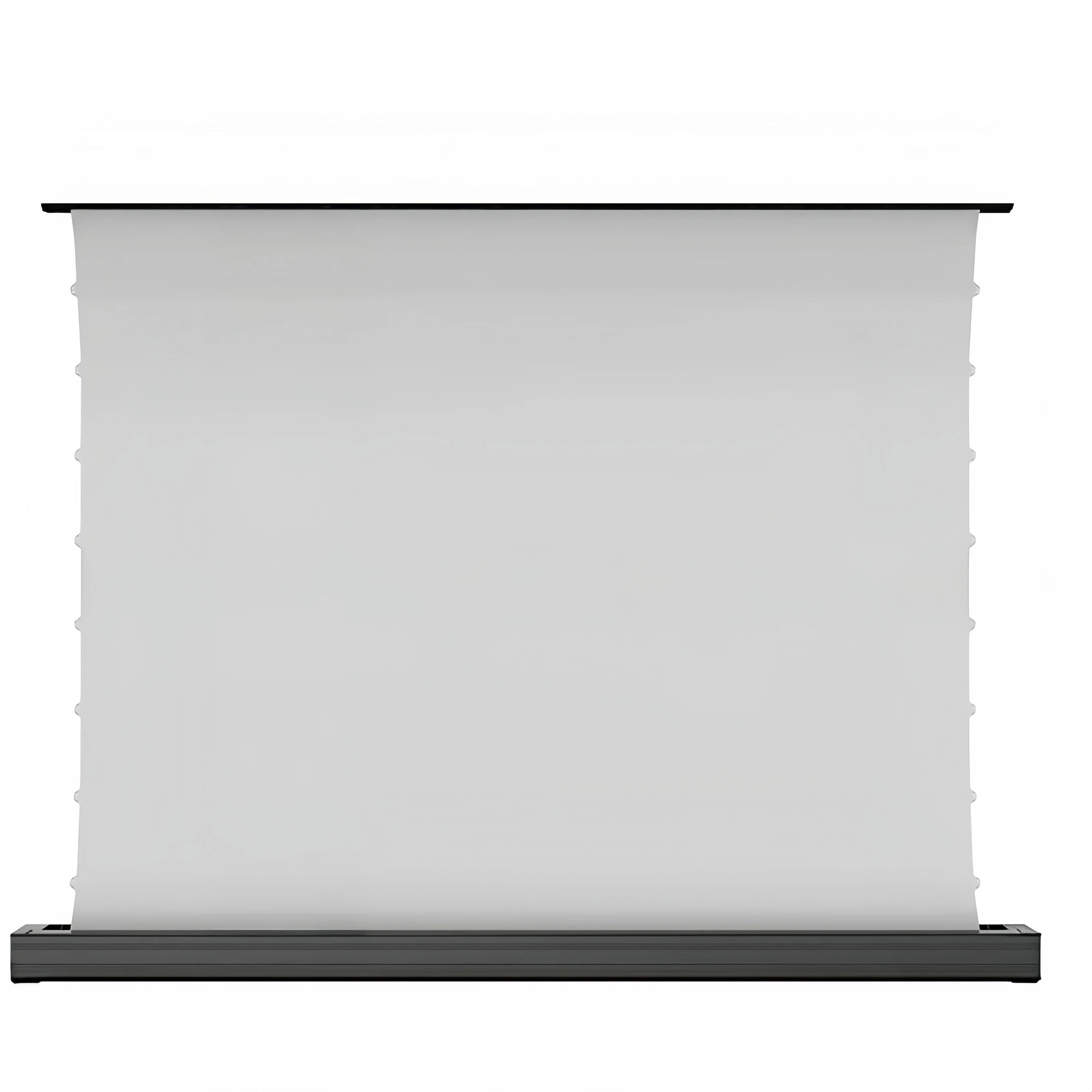 Aluminum Black Intelligent Motorized Floor Rising Projector Screen With PVC White Cinema Surface and Multiple Control Modes