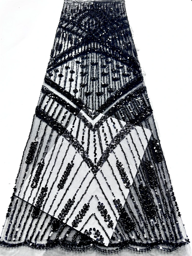 

Luxury Hight Quality Nigeria Sequins Net Embroidery Lace Fabric African Mesh Lace Fabric 2025 French Tulle Lac For Women Wedding