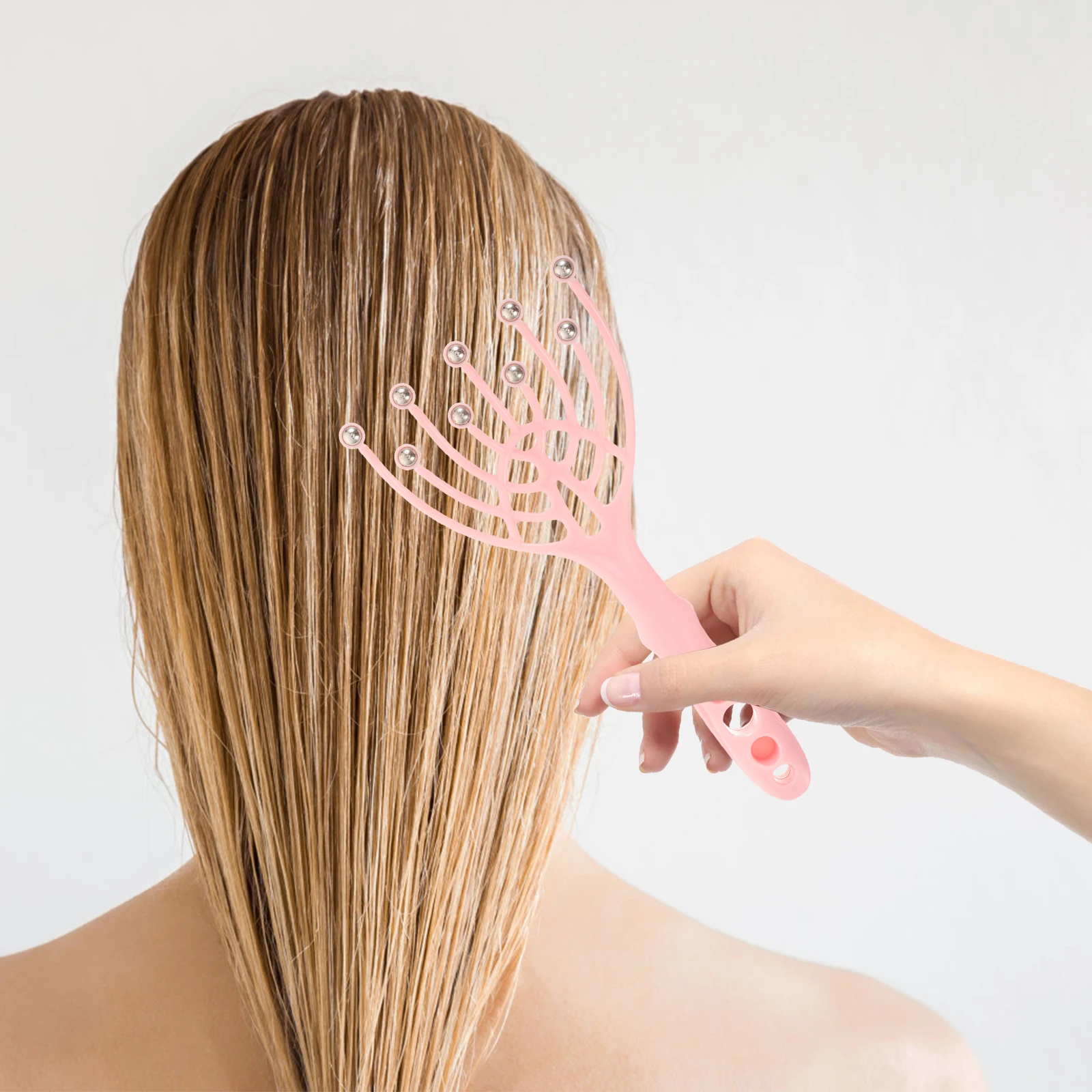 

Head Scalp Massager Steel Ball Hair Massaging Comb Smooth Teeth Massage Tool for Scalp Relaxation Stress Relief and Blood