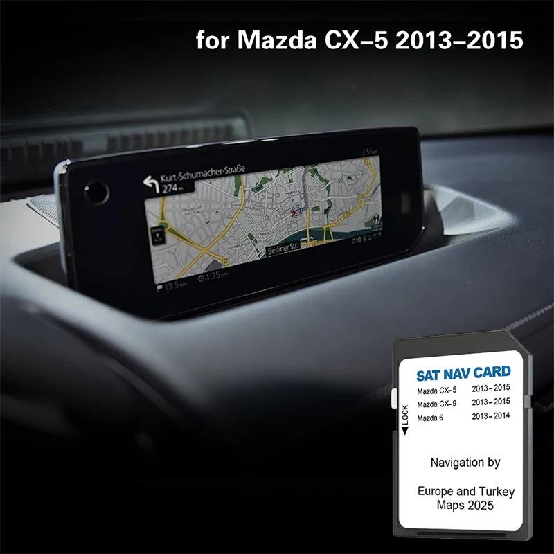 

SD-карта Navi для Mazda CX-5 2013 2014 2015, обложка Европа, Германия, Франция, Италия, карта памяти, GPS-карта