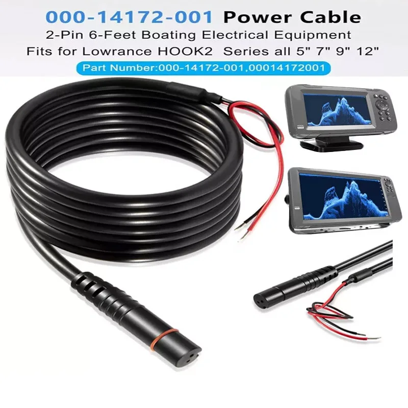 000-14172-001 HOOK2 Power Cable Reveal Cruise Power Cord Fit for Lowrance HOOK2 & Hook Reveal Range Series 5