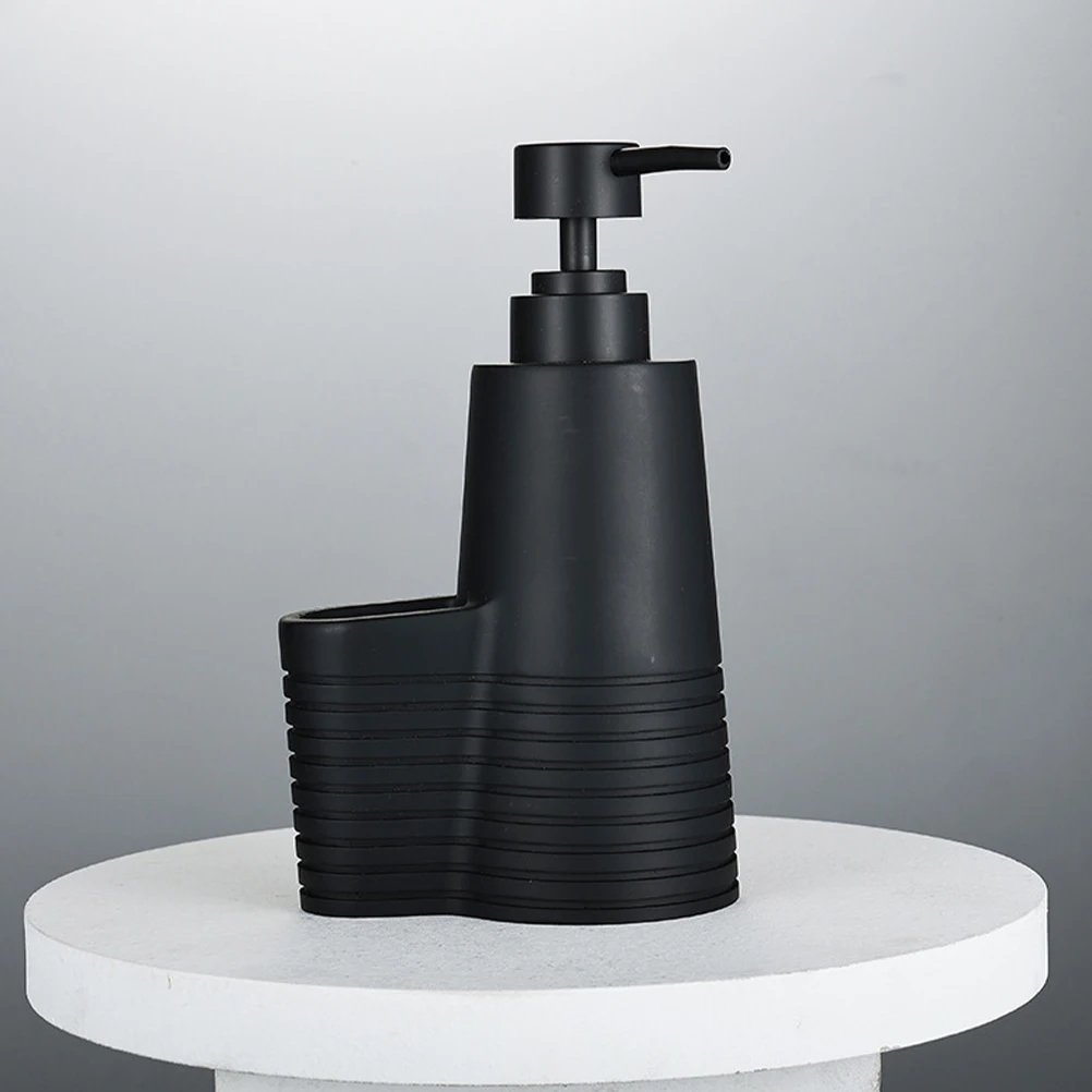 

Black Soap Dispenser Cleaning Brush Kitchen Bathroom Resin Lotion Container Shower Gel Bottle Portable Separate Body