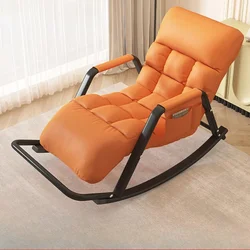 Rocking Chair Adult Leisure Technology Cloth Rocking Chair Sofa Adult Bedroom Reclining Chair Foldable Nordic Balcony Bedroom