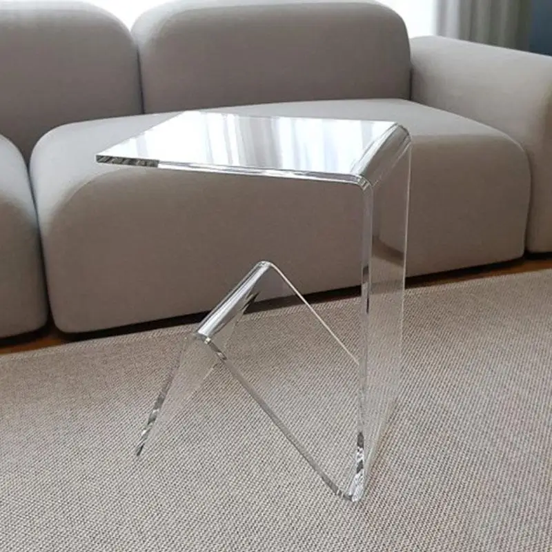

Internet celebrity acrylic small coffee table ins wind sofa side few small apartment Nordic bedside table simple