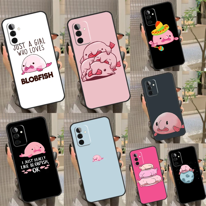 Cartoon Blobfish Capa For Samsung Galaxy A52 A42 A32 A22 A12 A53 A33 A23 A13 A51 A71 A14 A24 A34 A54 Case