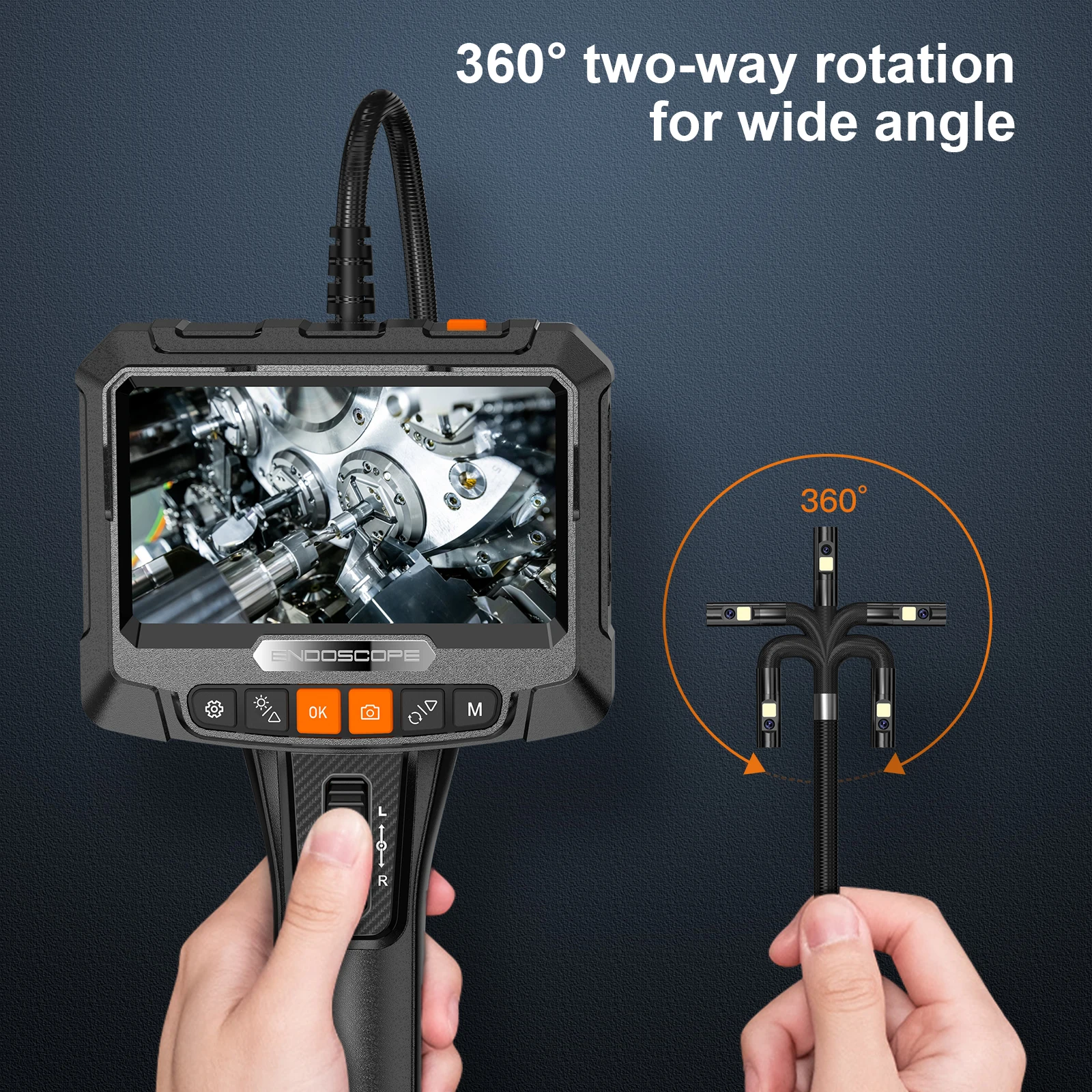 Industrial Endoscope Camera 360° Two-Way 5.0