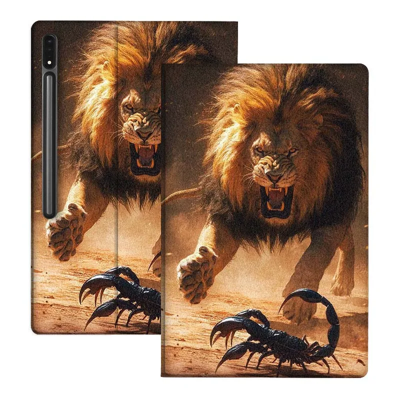 

Art Popular Cool Lion For Samsung Galaxy Tab S10 S9 S8 S7 FE Lite Soft Flexible Support Tablet Case Gift