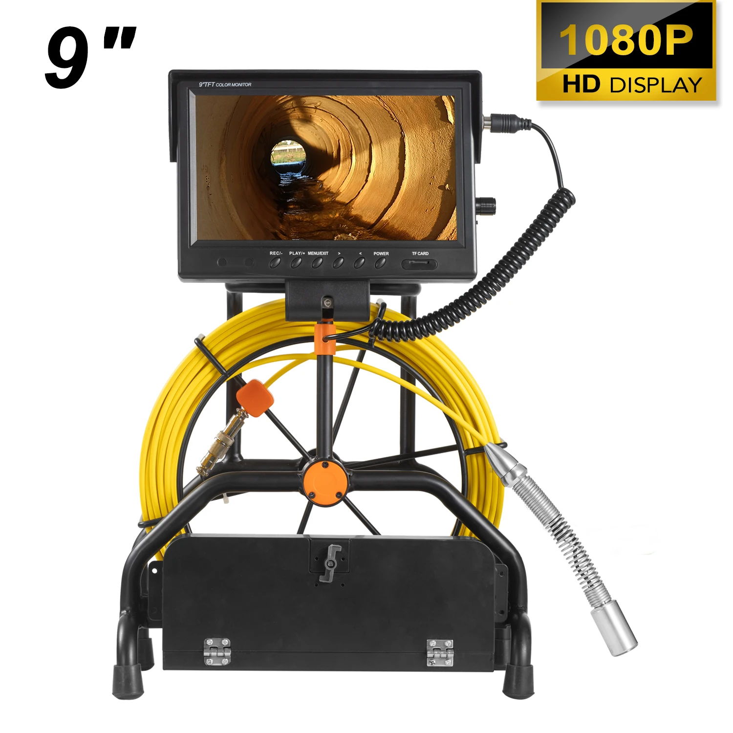 9-inch IPS AHD 1080P H.264 Camera Industrial Endoscope Night Vision Recording 50m