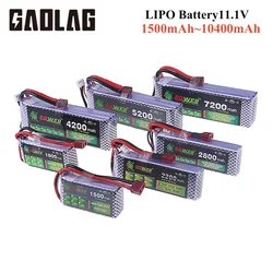 3S 11.1V bateria Lipo Deans XT60 1500mAh 2200mAh 3000mAh 4200mAh 5200/6000/6500/9800/10400mAh dla samochodów ciężarowych RC łódź wyścigowa Buggy