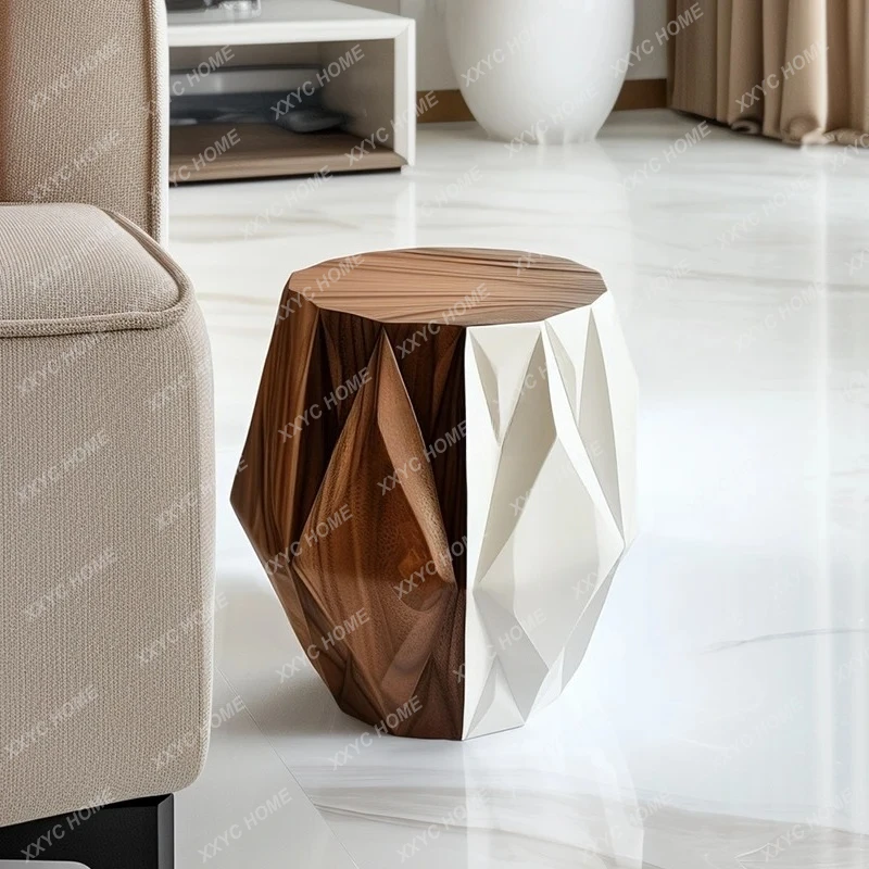 A Italian geometry contrasting color solid wood edge few living room sofa art creative round corner few