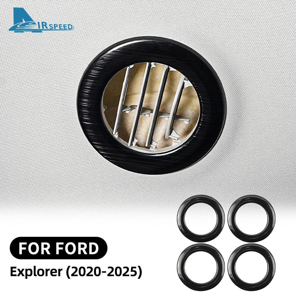 

Накладки на дефлекторы воздуховодов на крышу для Ford Explorer 2020-2025, нержавеющая сталь, 4 шт.