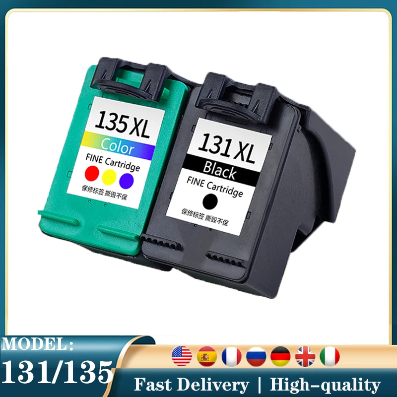 

131 135 Compatible Ink Cartridge Replacement for HP 131 134 Deskjet 2573 2613 8753 PSC 1600 1613 2350 460 5743 5940 5943 printer
