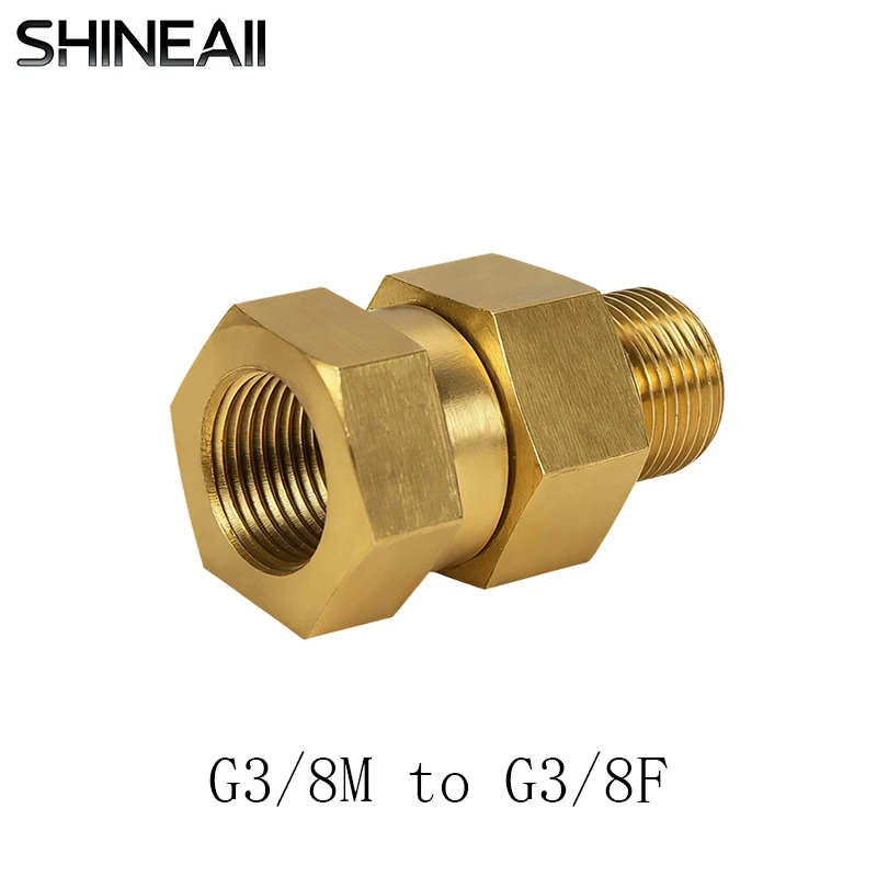 G3/8 High Pressure Swivel Coupler G3/8 Male to Female Swivel Coupling Rust Resistant Pressure Washer Hose Fittings