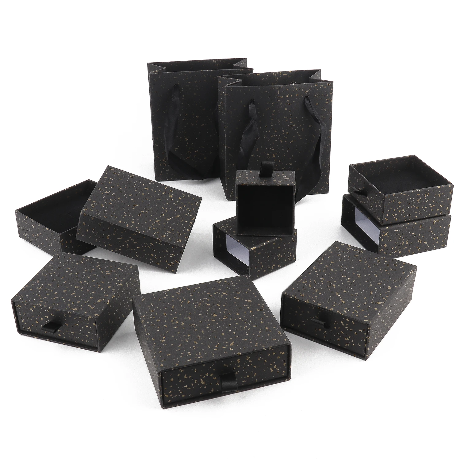 

Kraft Gift Boxes Black Gold Color Paper Small Jewelry Box Kraft Cardboard Mini Jewelry Packing Carton Box DIY Accessories