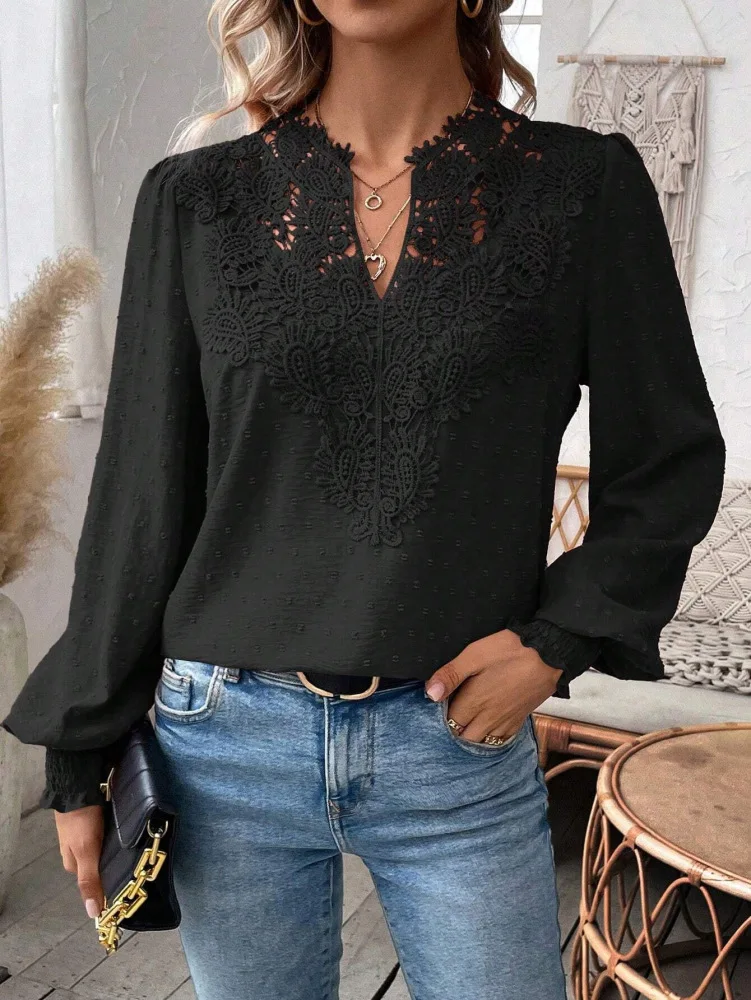 Elegant Casual Loose Blouses For Women Fashion 2024 Autumn New Vintage Women Solid Shirts & Blouses Elegant Youth Female Tops