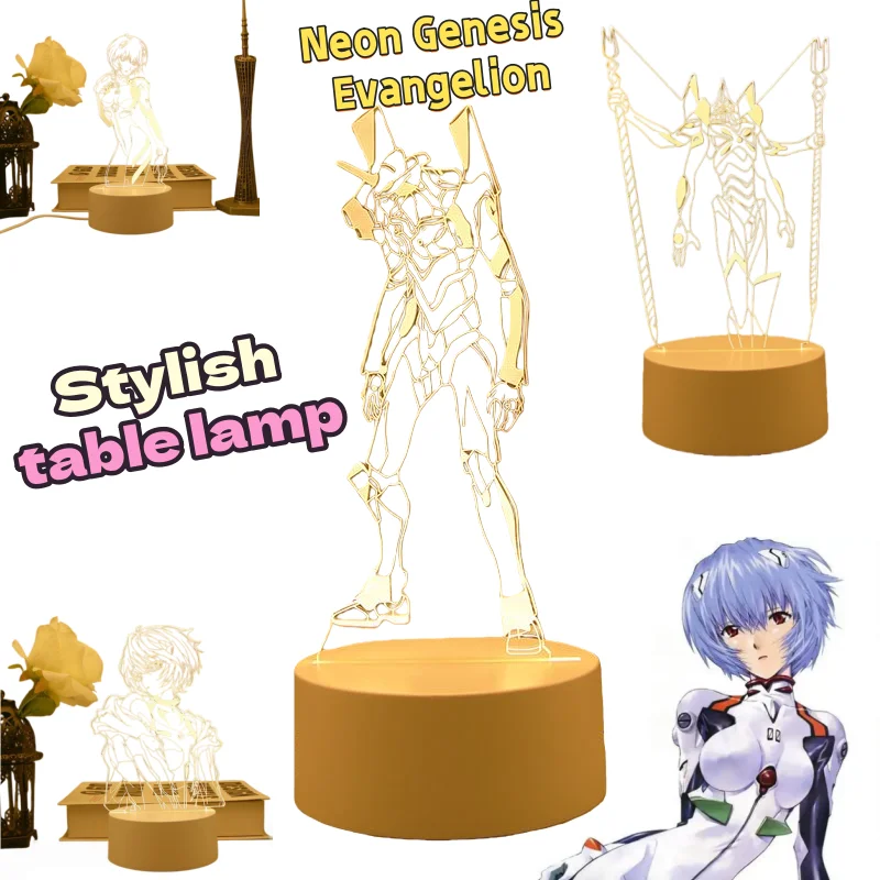 

Neon Genesis Evangelion Night Light Cute Fashion Cartoon Personalized Creative Bedroom Desktop Lamp Birthday Gift for Friends