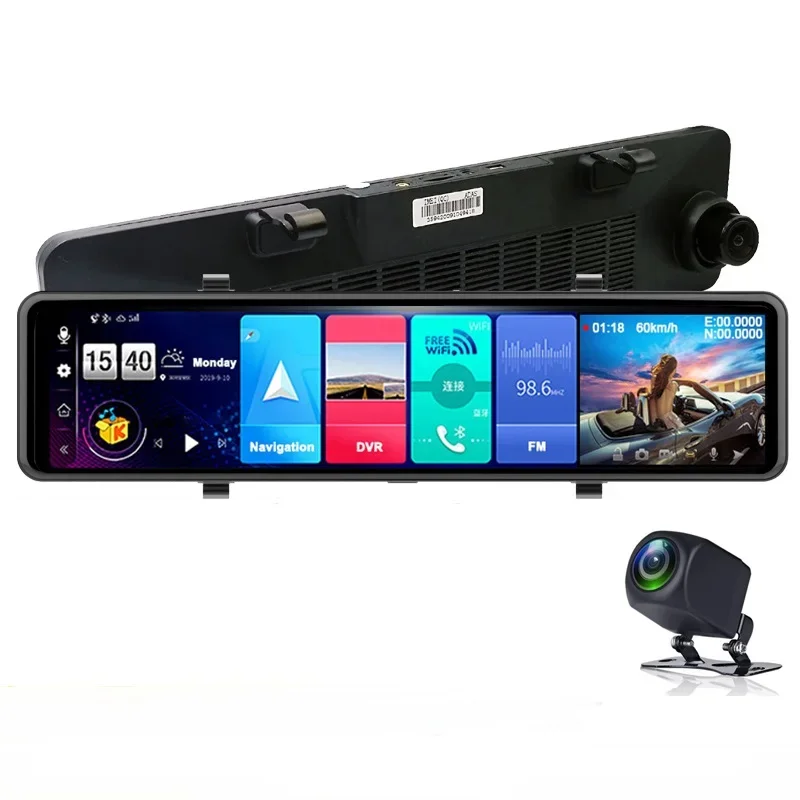 

12inches IPS screen car camera android mirror dashcam with ADAS/LCWS/FVWS