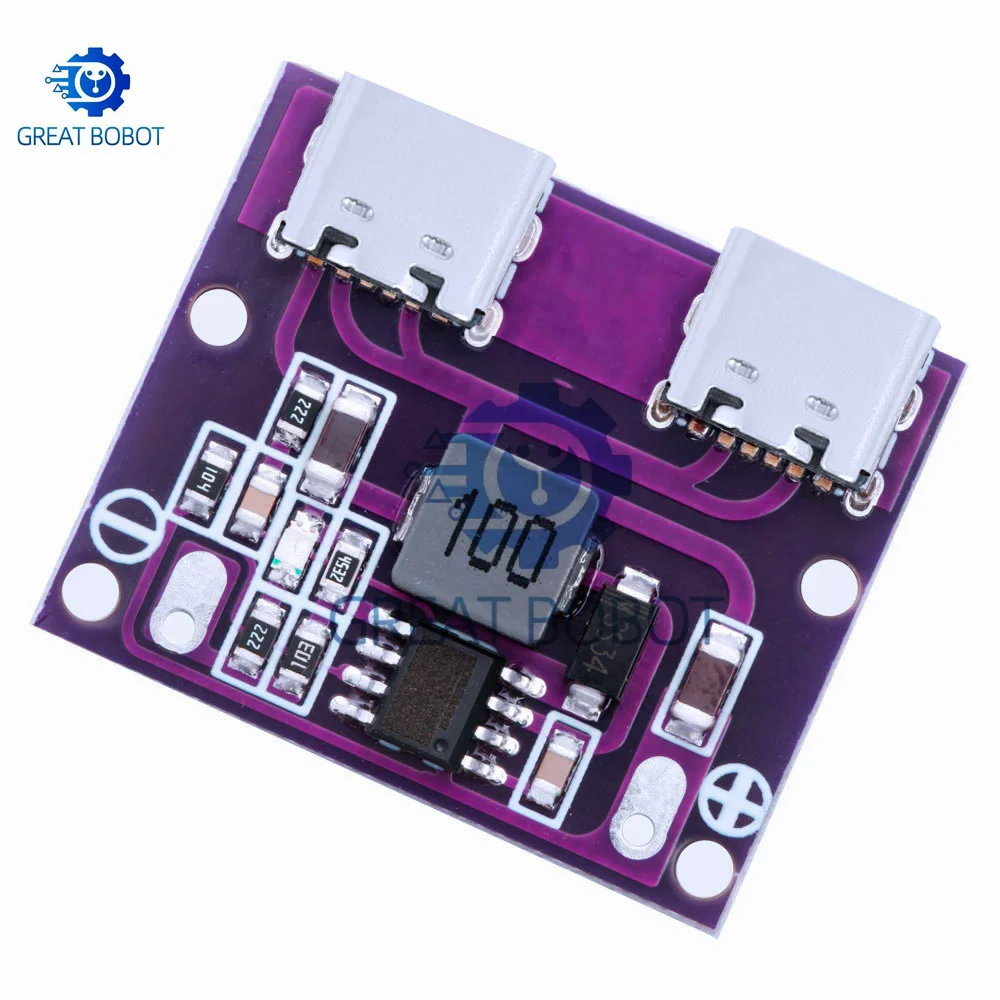 6V-36V Input Dual Type-C DC-DC Charger: 5V 3A Step-Down Output – Works with 9V/12V/24V/36V Power Sources