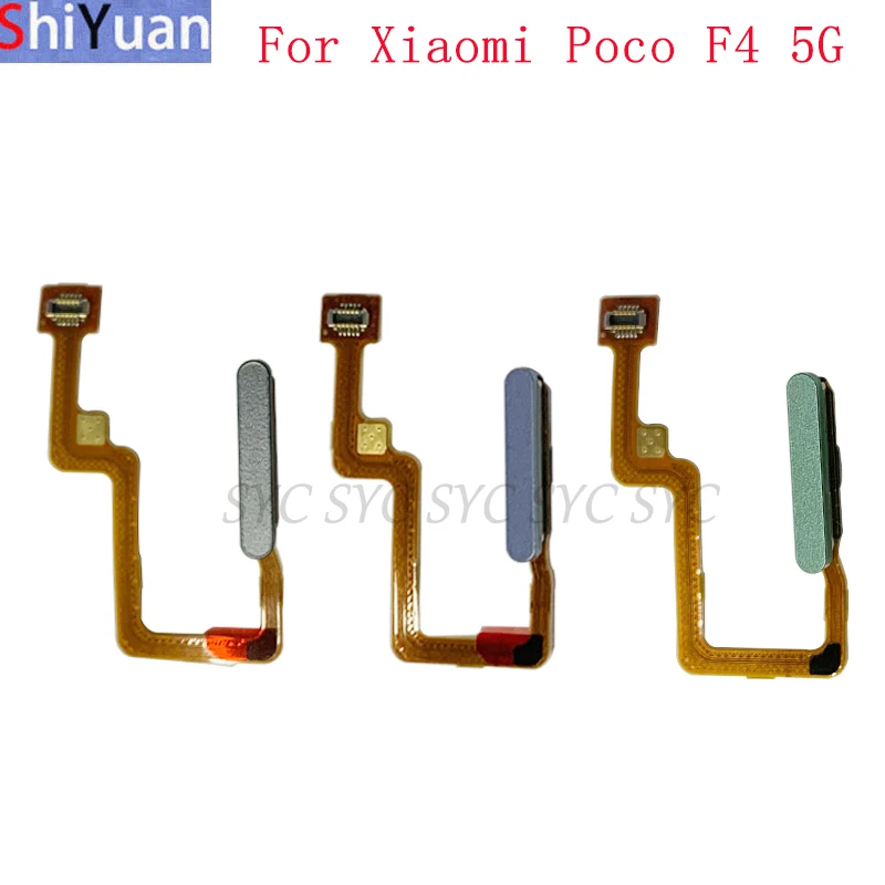 Fingerprint Sensor Button Flex Cable Ribbon For Xiaomi Poco F4 5G Power Key Touch Sensor Flex Replacement Parts