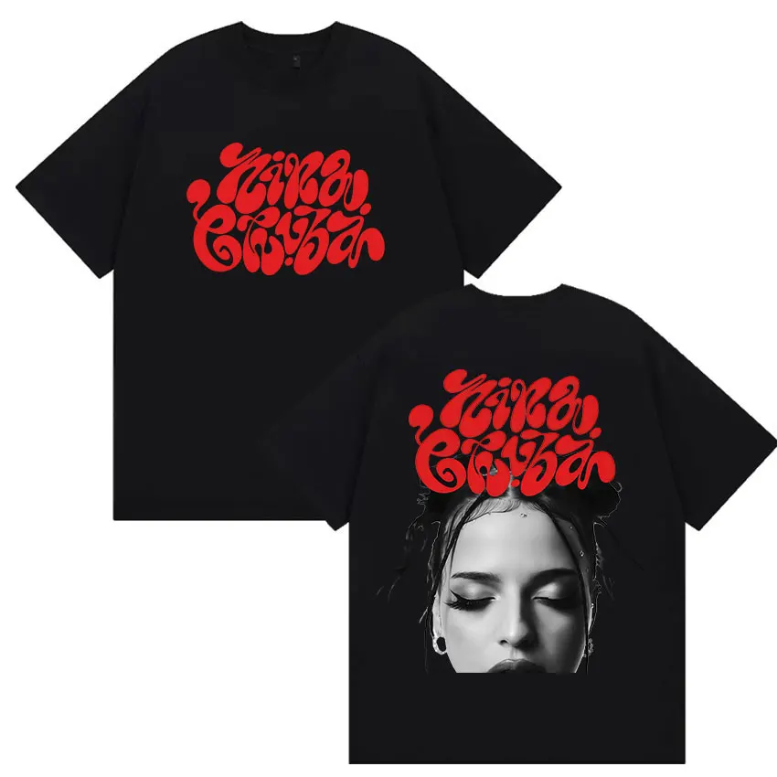 

singer Nina Chuba Tour 2026 Graphic 100%Cotton shirt Men Retro 2026 New Summer Hip hop unisex Short sleeve Tshirt fan gifts