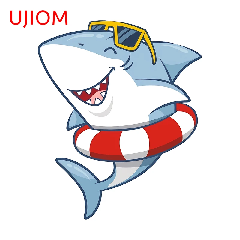 UJIOM Shark Cute Animal Wall Sticker Delicate Tendy Enchanting Sunscreen Adorable Decal Suitable For Computer Case Decor