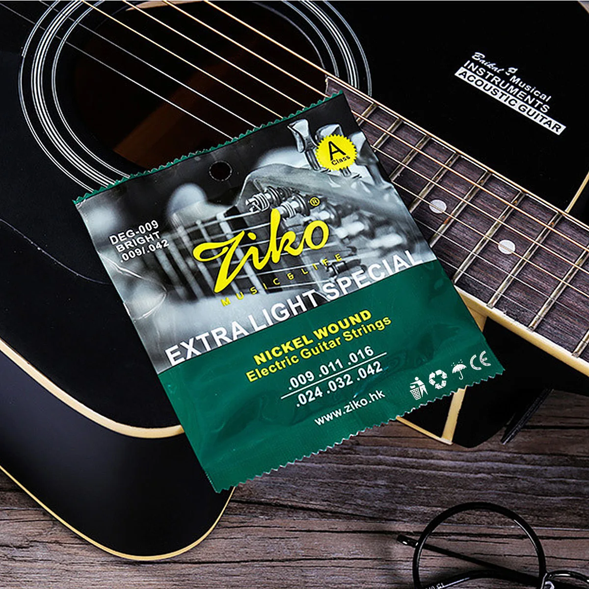 ZIKO DEG-009 Electric Guitar Strings Set - Extra Light 009-0