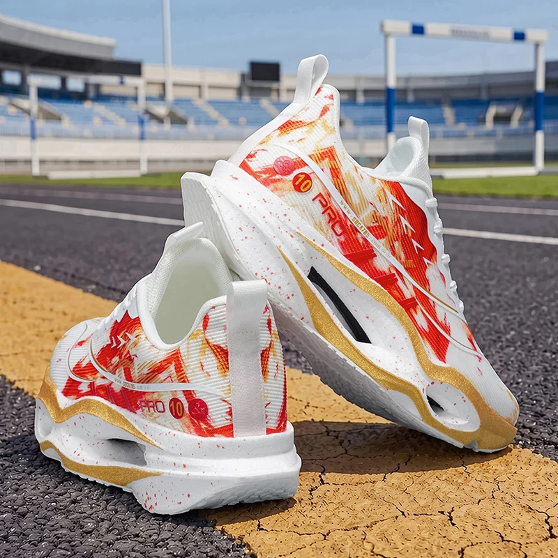Herren-Laufschuhe - Carbonplatten-Technologie, leichte, dämpfende Sneaker, rutschfeste Trainingsschuhe für das Fitnessstudio, Hochleistungsschuhe für Männer und Frauen in allen Jahreszeiten, stilvolles Sportdesign – Detail 2