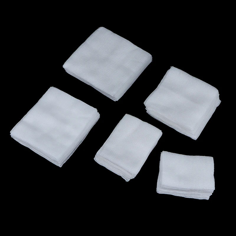 10Pcs 8 Layer Medical Absorbent Gauze Pad Wound Dressing Sterile Gauze Block First Aid Kit Gauze Pad Wound Care Supplies