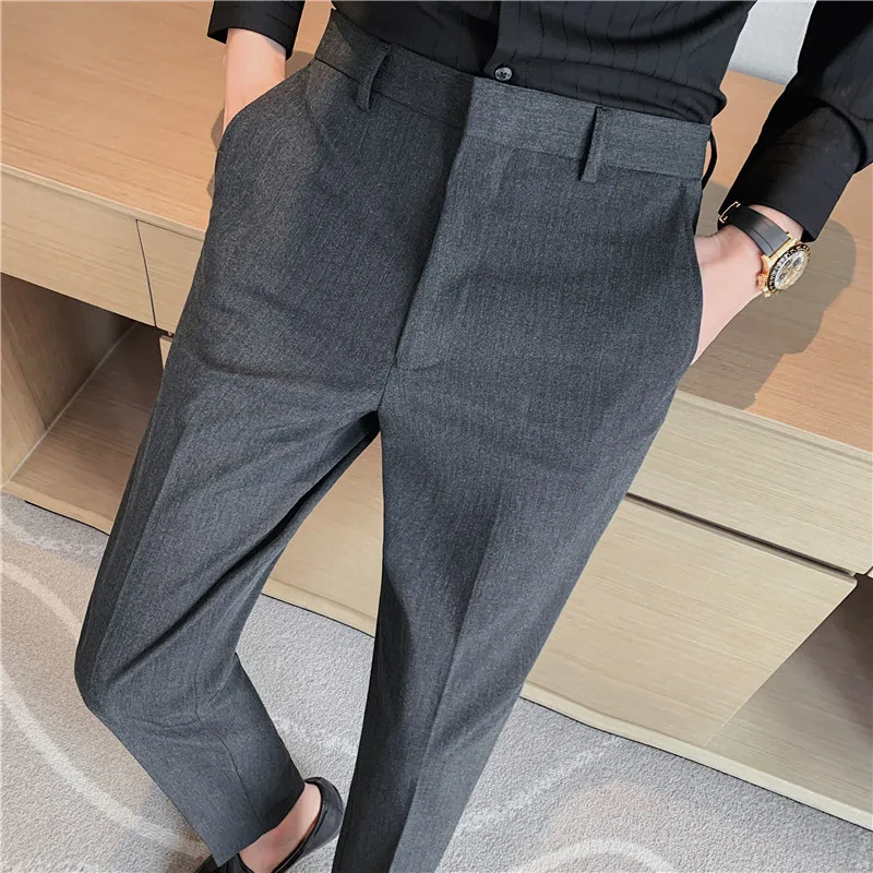 عالية الجودة الرجال البدلة السراويل الجديدة بلون عارضة الأعمال أنيقة الرجال السراويل مكتب رسمي اللباس الاجتماعي عارضة بانت #4