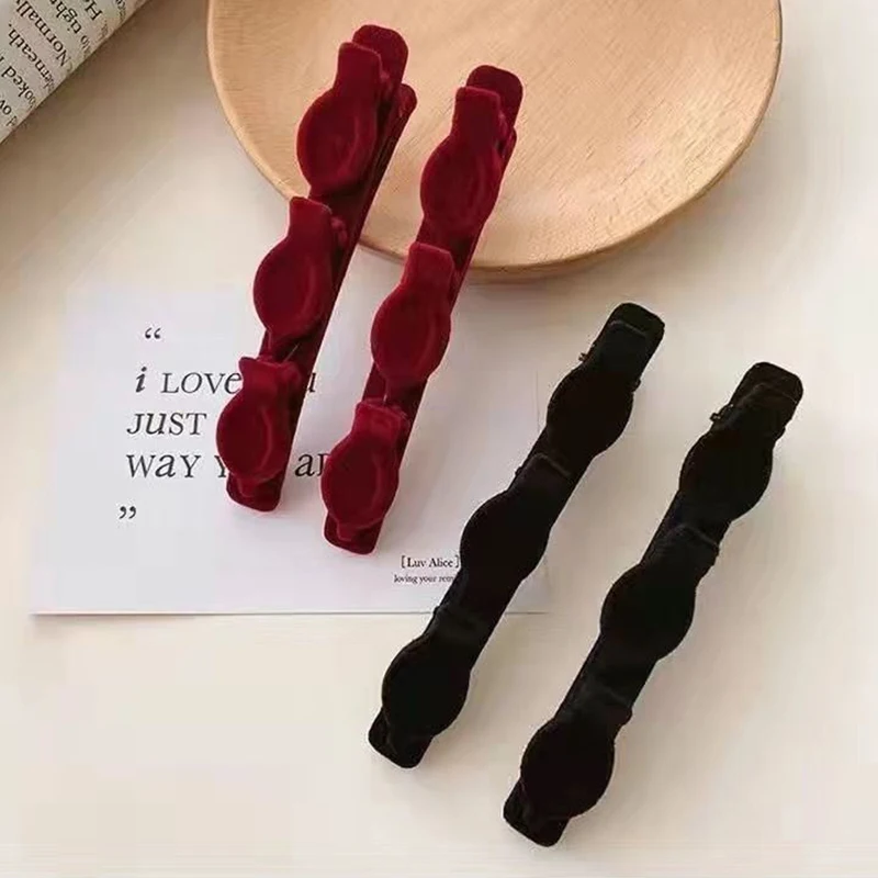 Accessorio per fermagli per capelli intrecciati con gregge sulla fronte nuovi fermagli per capelli intrecciati in tinta unita piccola Clip per capelli profumata Clip per frangia per capelli sminuzzati