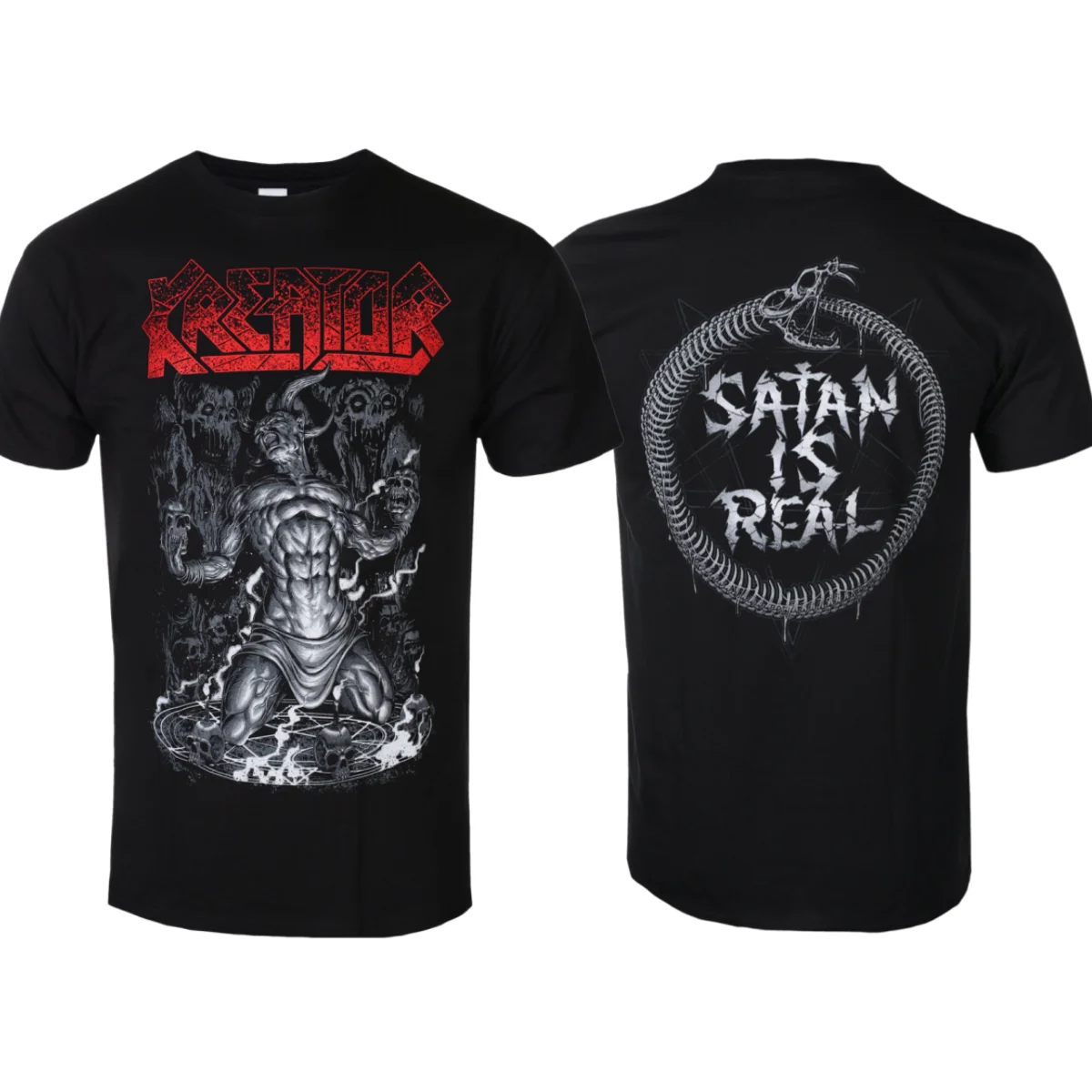 Kreator - Satan Witchcraft Printed T-shirt - Thrash Metal Band Style Daily T-shirt - Suitable for Both Men and Women