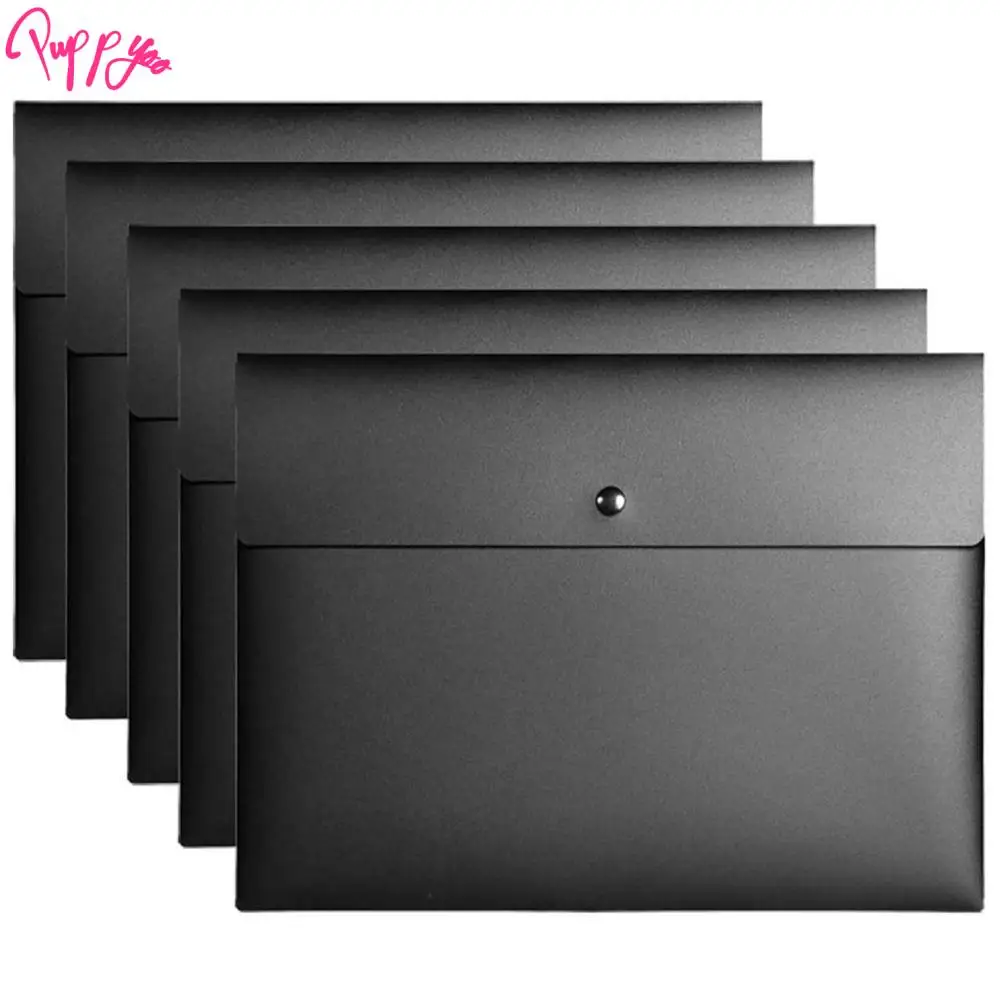 With Snap Button Closure File Folders Pouch Document Organiser Cosmetic Makeup Bags Document Folder Archive Folder Storage Bag