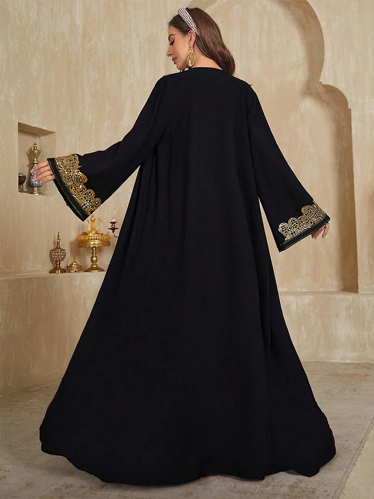 2024 Luxury Dubai Abayas for Women Muslim Evening Party Dress Kimono Open Abaya Turkey Kaftan Femme Djellaba Jalabiya Robe Set