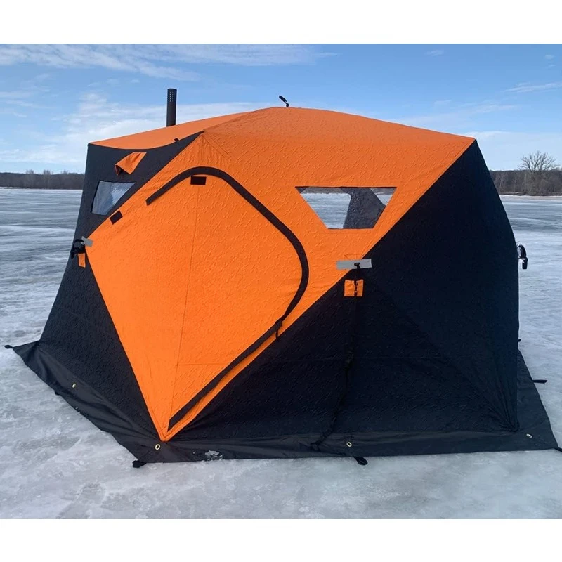 Pop-Up Portable 4-8 Person Insulated Ice Fishing Shelter