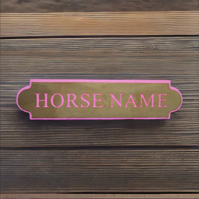 1Pc Custom Rural style Horse Stall Wooden Name Plaque,Home Equestrian Tack Room Barn Wall Door Decor,Birthday Wedding Gift image 5