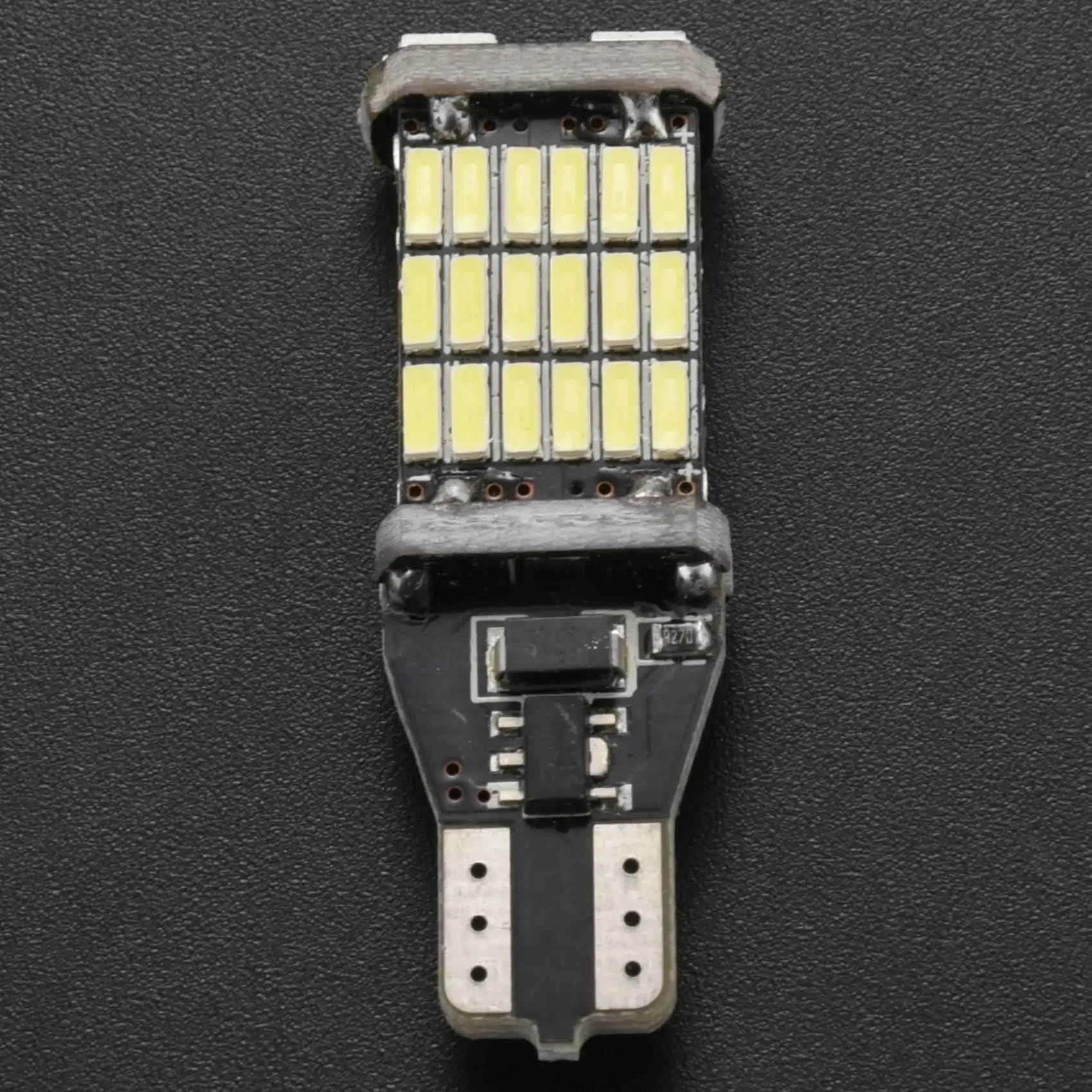 A69e10pcs T15 W16W LED Backup Light Bulb 920 921 912 Error Free 4014 45Smd Highlighting Brake Light Bulb Dc12v