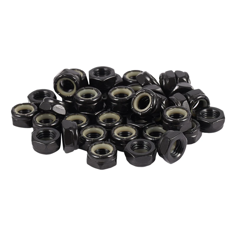 ¡Top!-tuercas de eje de repuesto para ruedas de camiones Longboard, resistentes, Hardware, tuercas de eje para camiones de monopatín negros