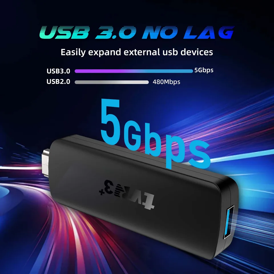 2026 TVR3+ Interfaz de doble UI TV Stick 8K HD WIFI 6 Android 14.0 RK3518 Quad Core 8GB RAM 128GB ROM Reproductor Multimedia para Cine en Casa 4