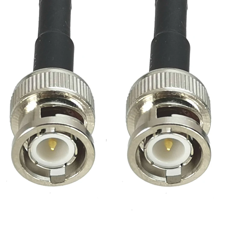 1Pcs RG58 BNC Male plug to BNC Male plug Connector RF Coaxial Jumper Pigtail Cable