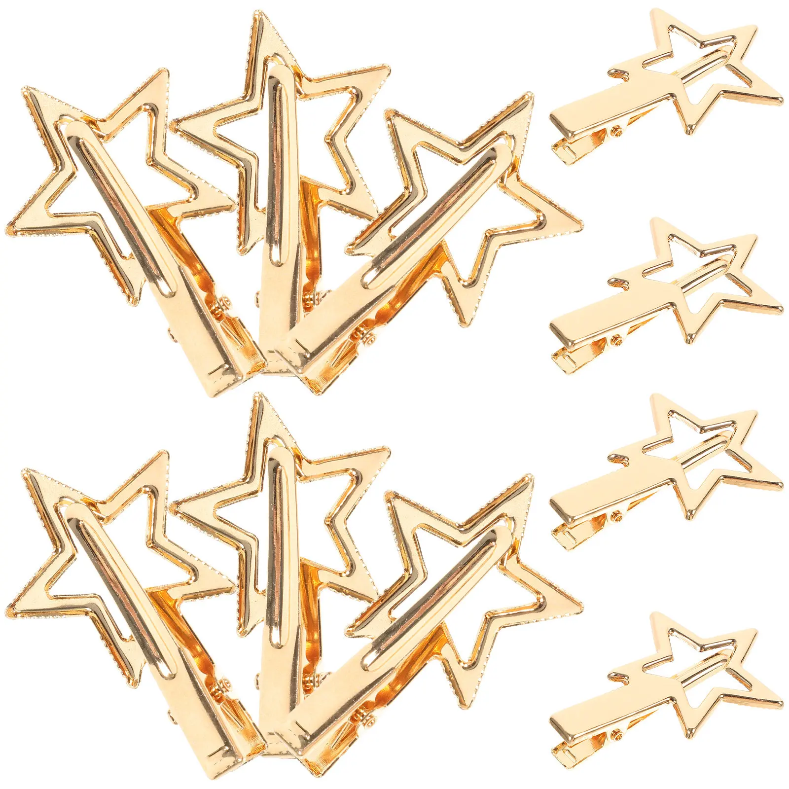 

10 Pcs Hair Clips Women Cute Star Hairpins Accessories Decorative Festival Metal Small