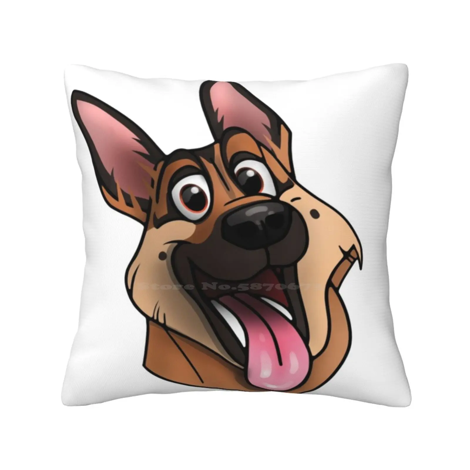 German Shepherd Happy Puppy Fashion Sofa Throw Pillow Cover Pillowcase German Shepherds Shepard Sheperd Gsdmoji Dogs Cute