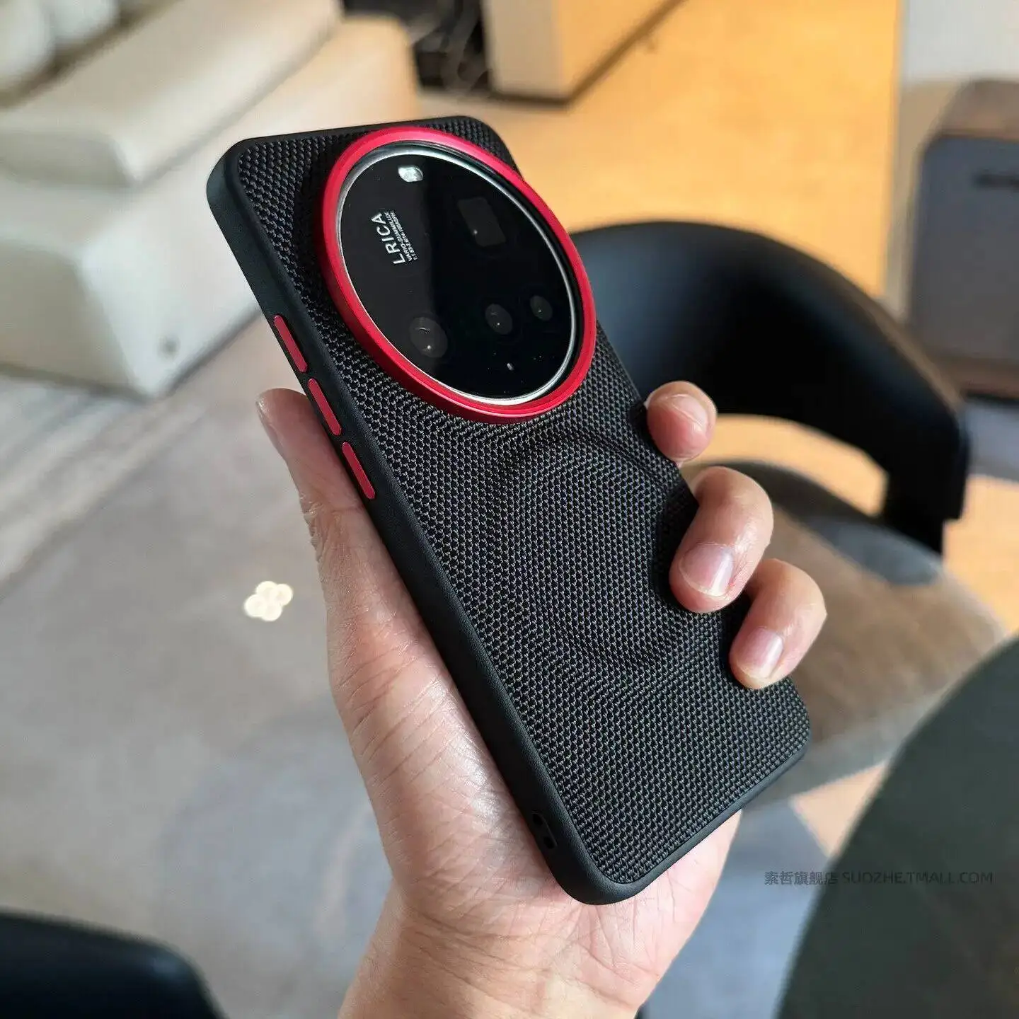 Hülle für Xiaomi 15 17 Ultra mit Magnetverschluss, Nylon-Gewebe, Mattleder, Hautfreundlicher Stoßfänger, Stoßfeste Rückabdeckung