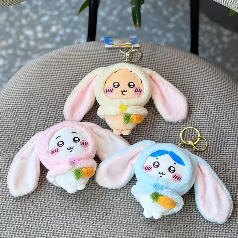

Новая милая плюшевая игрушка-подвеска Chiikawa Rabbit Carrot, кукла-брелок Hachiware Usagi, подвеска для школьной сумки, детский подарок