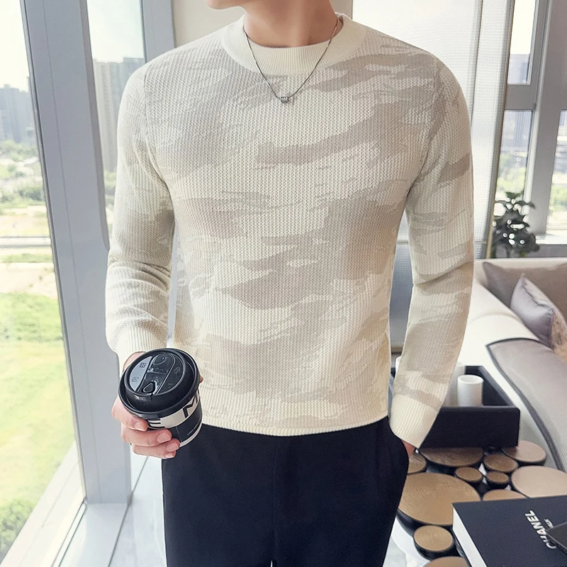 

Pull Homme, осенне-зимние новые свитера с круглым воротником и длинными рукавами для мужчин, универсальные удобные теплые вязаные мягкие пуловеры 4XL-M